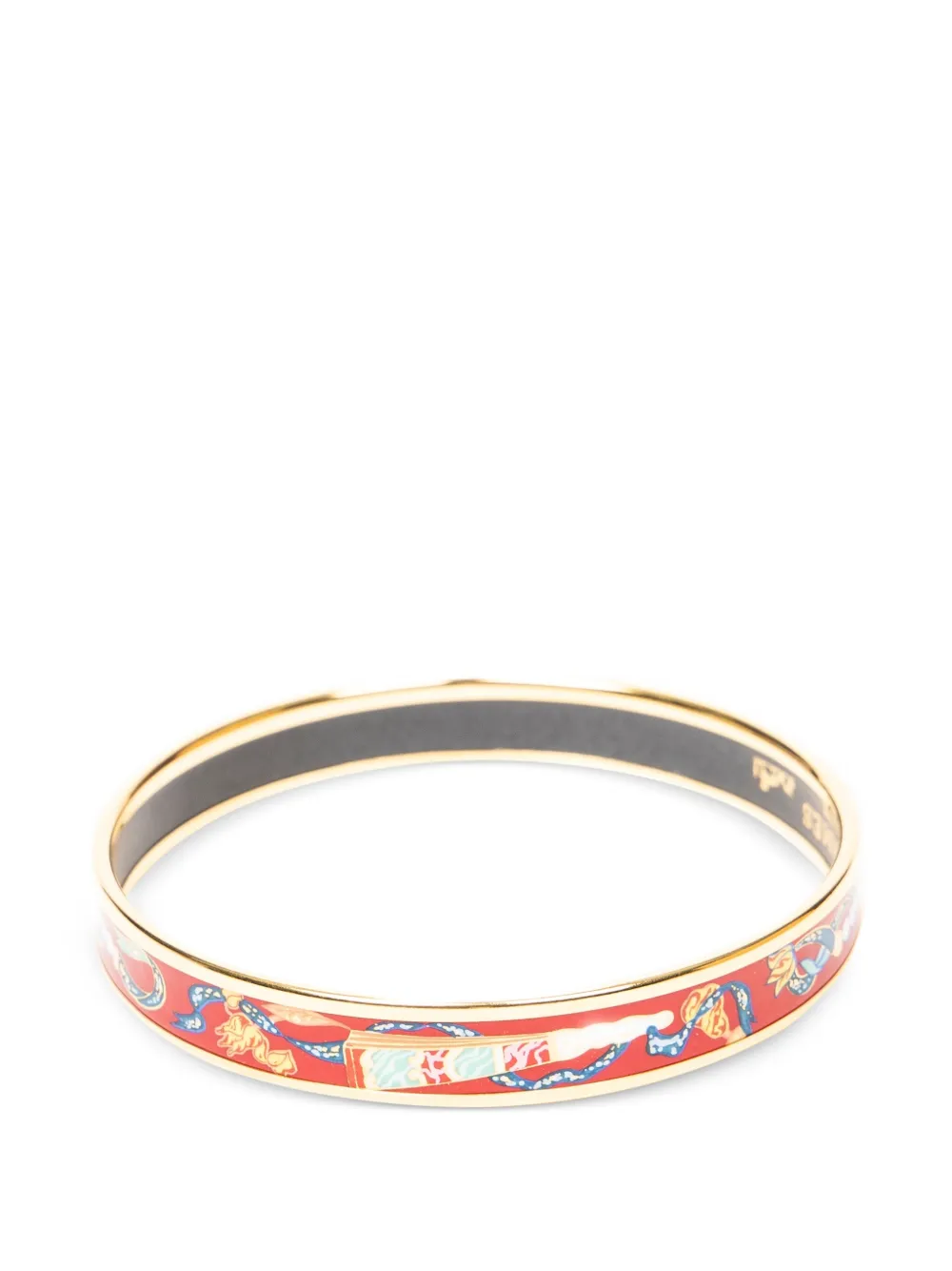 Hermès Pre-Owned patterned bangle - Gold