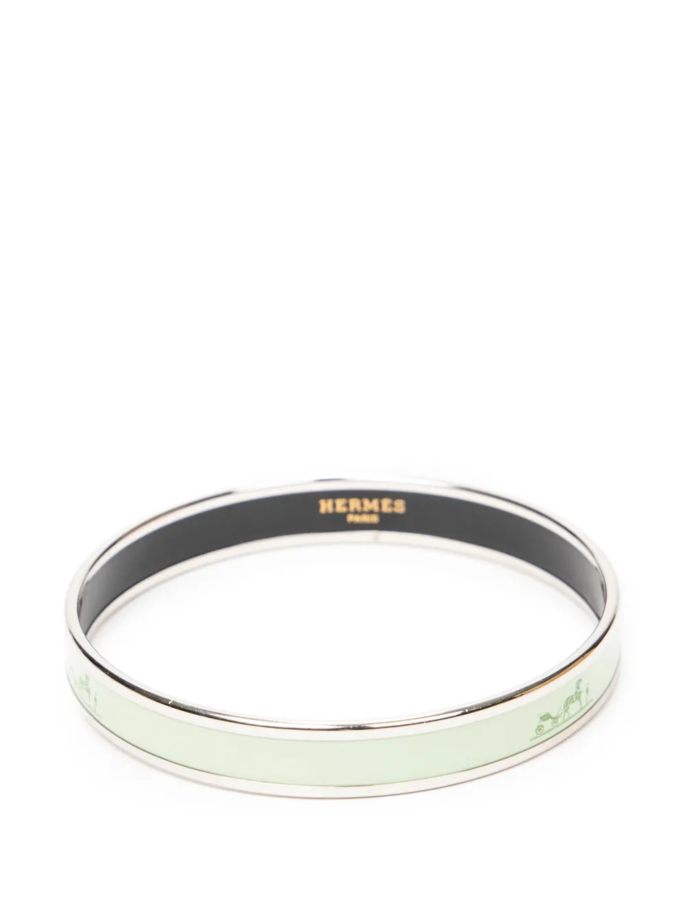 Hermès Pre-Owned PM logo-detail bangle - Silver