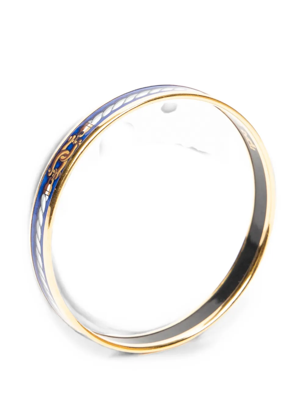 Hermès Pre-Owned logo-print bangle - Gold