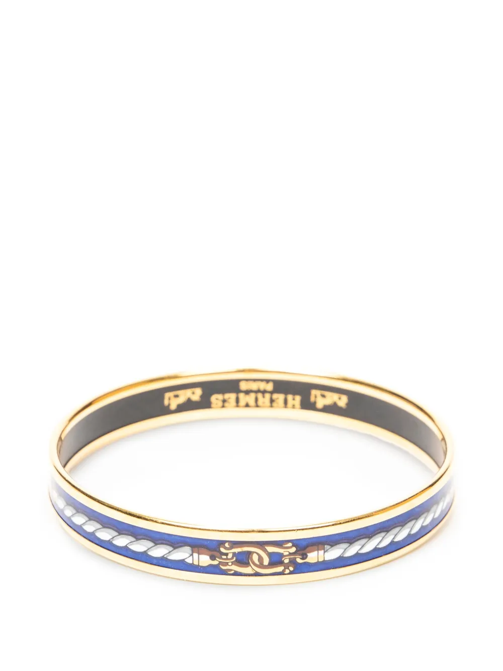 Hermès Pre-Owned logo-print bangle - Gold