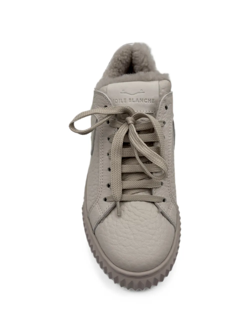 Voile Blanche Lipari leren sneakers met lammy afwerking Beige