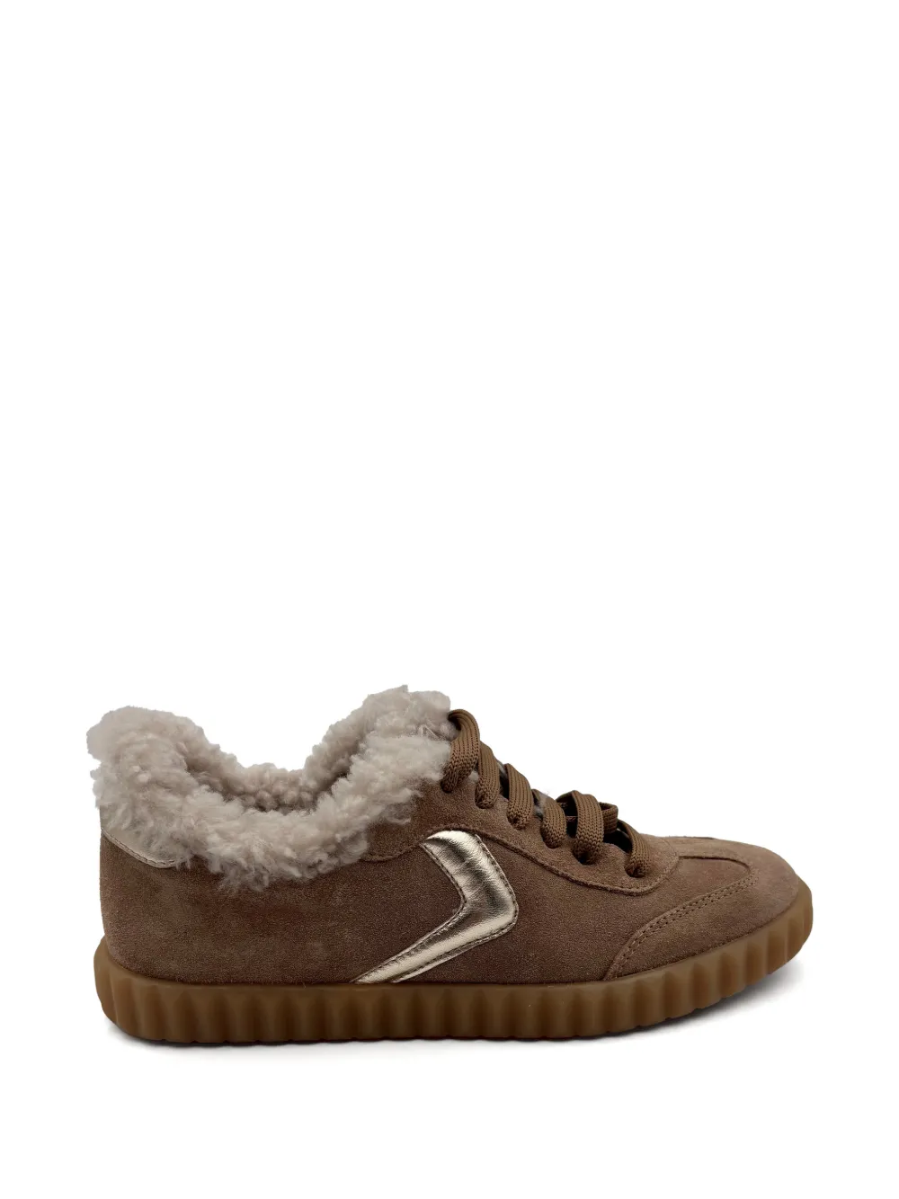 Voile Blanche Ines sneakers met lammy afwerking Bruin