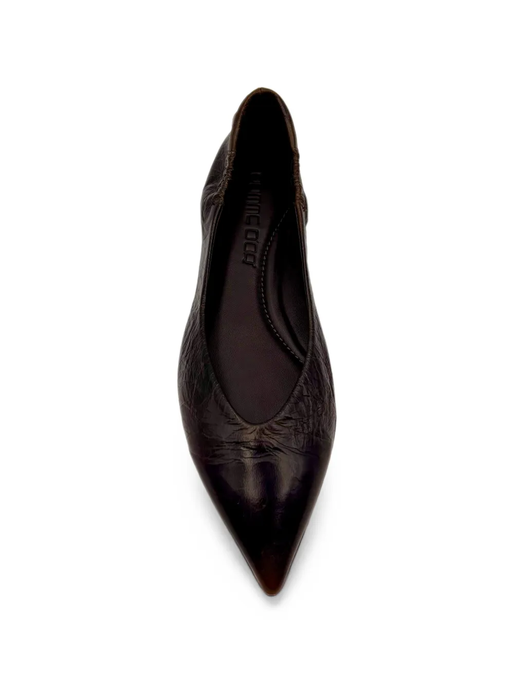 Pomme D´Or pointed-toe crinkled-effect ballet flats Bruin