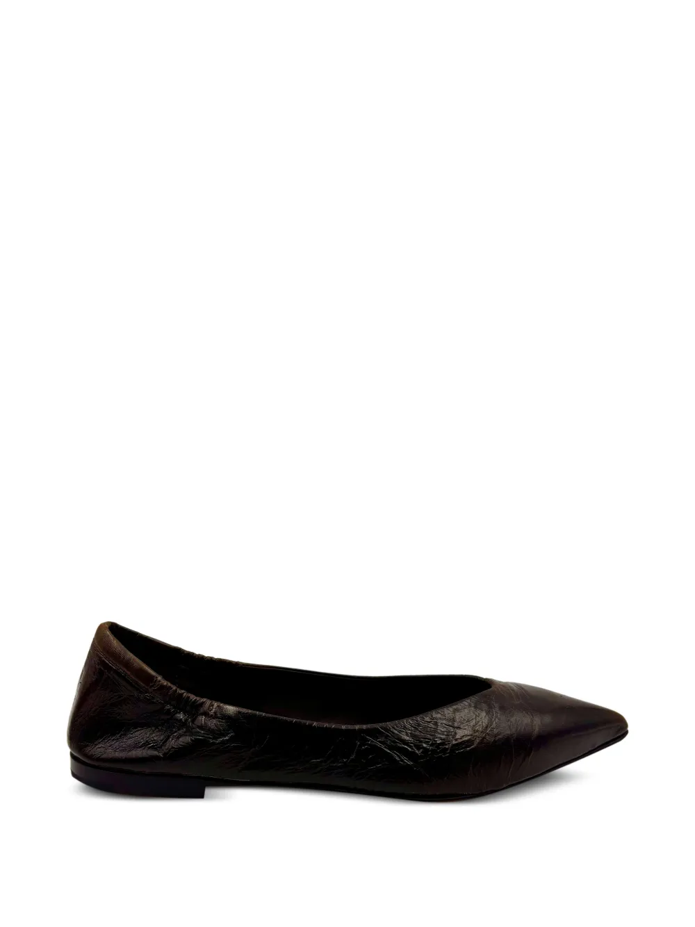 Pomme D´Or pointed-toe crinkled-effect ballet flats Bruin
