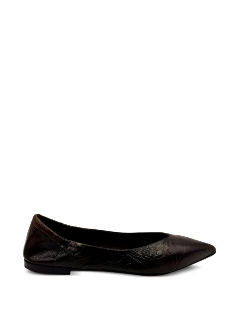 Pomme D´Or pointed-toe crinkled-effect ballet flats