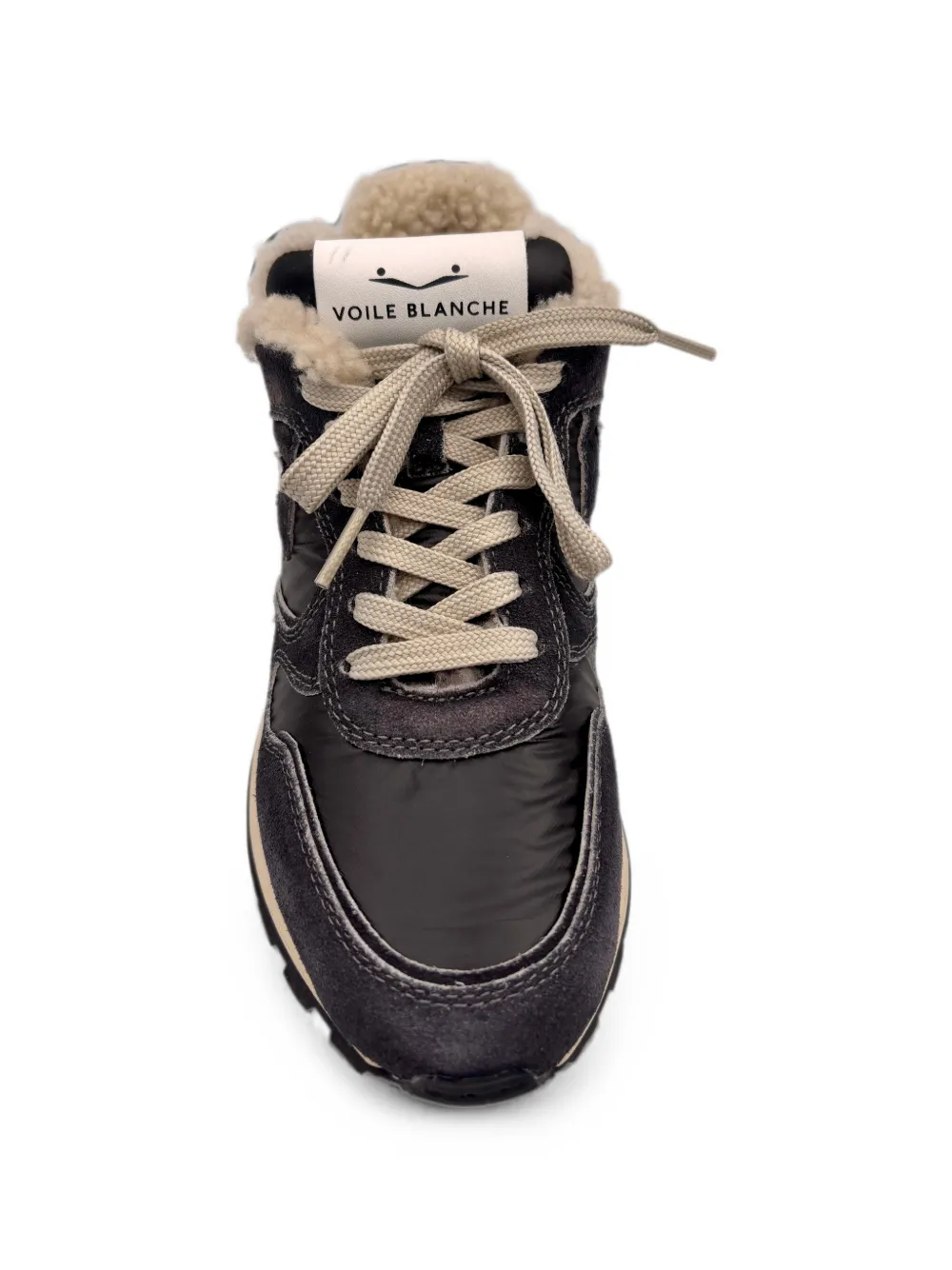 Voile Blanche Paris Star glitter-patch sneakers Zwart