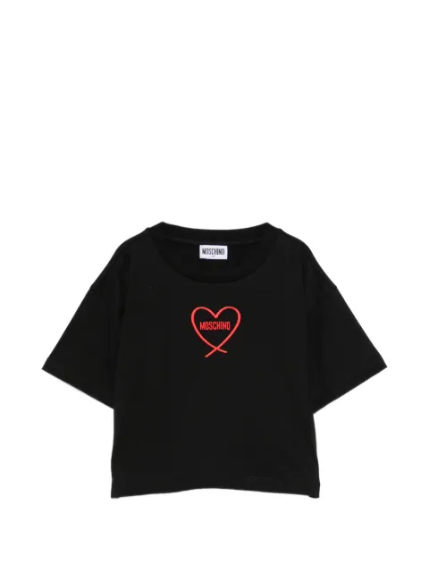 Moschino Kids playera con corazón bordado