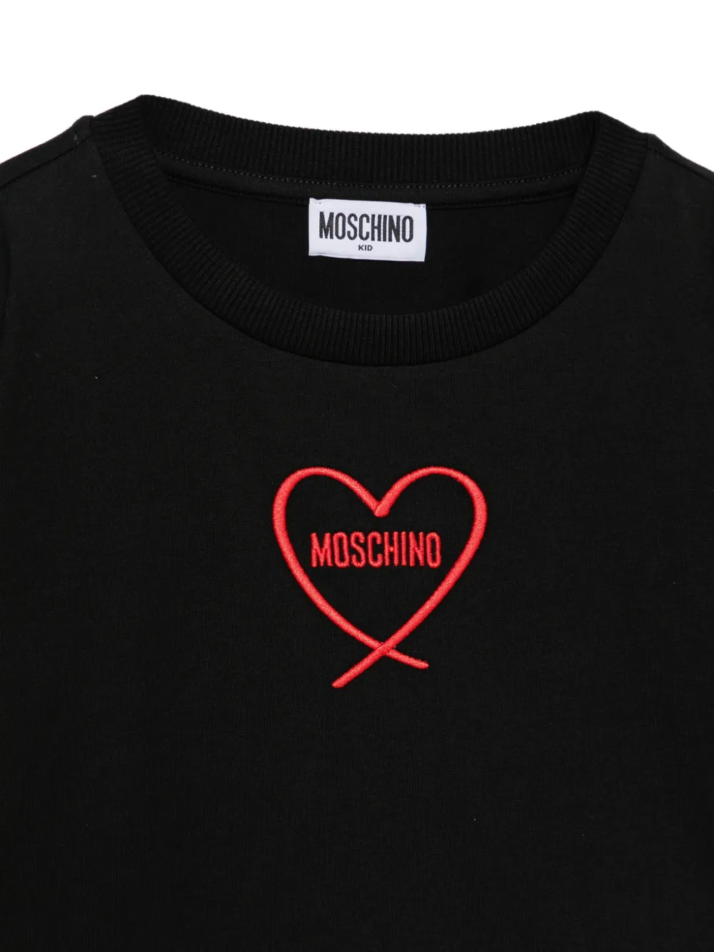 Moschino Kids Katoenen T-shirt Zwart