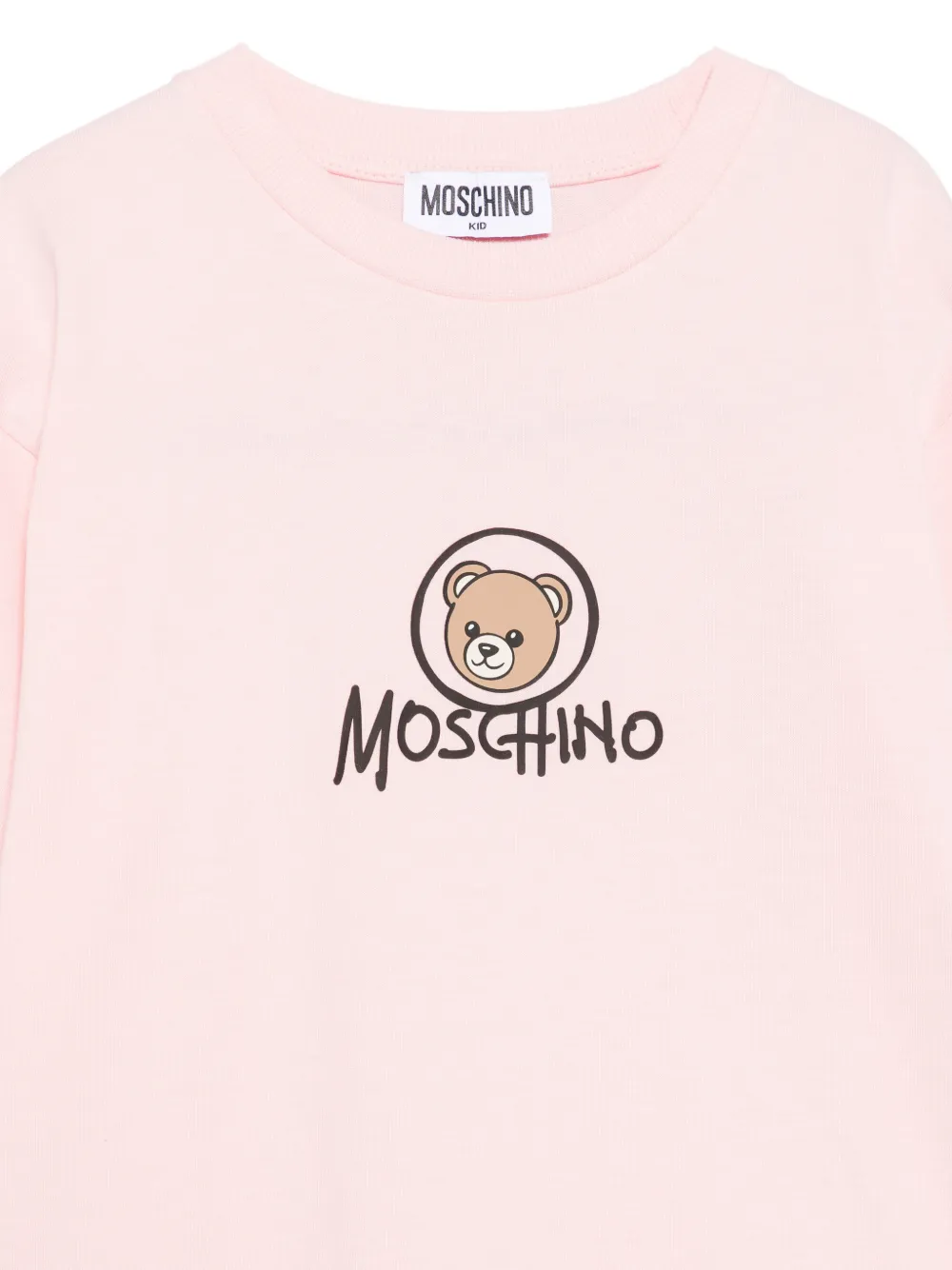 Moschino Kids T-shirt met logoprint Roze