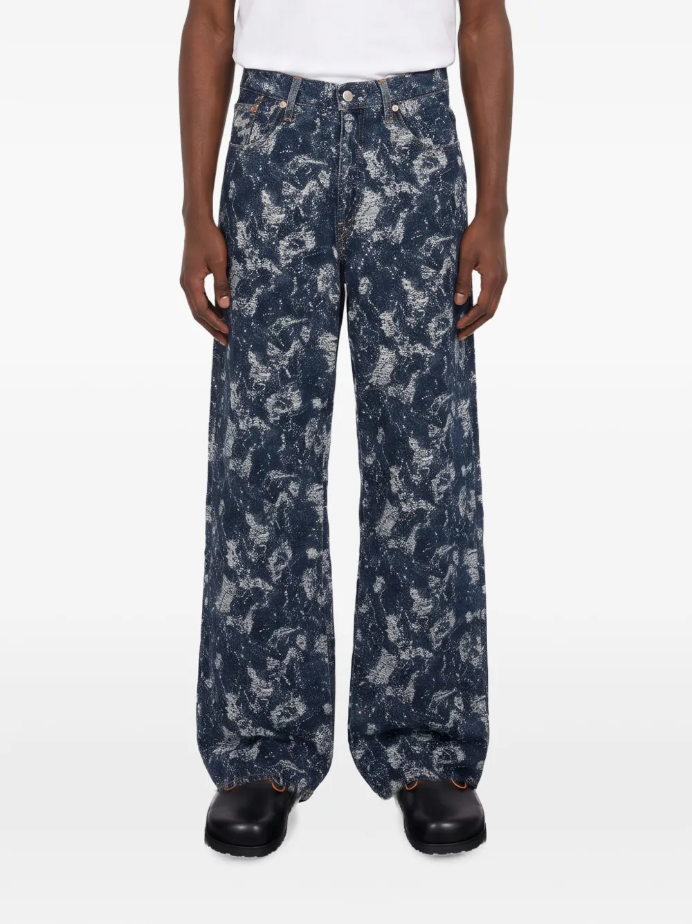 Levi's '90s 578™ acid-wash distressed jeans Blauw