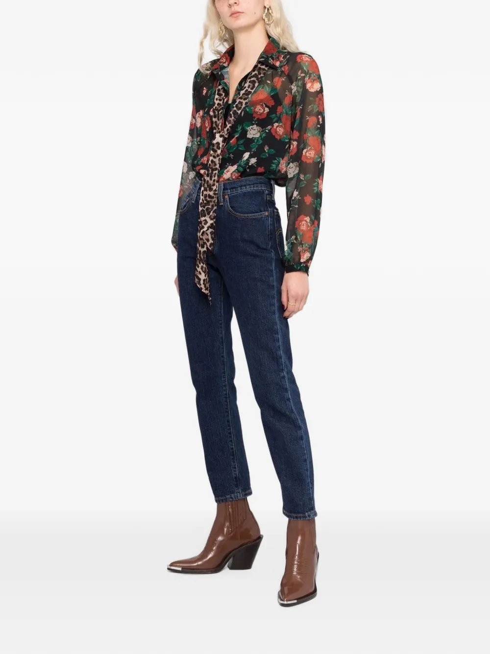 Levi's 501 cropped jeans Blauw