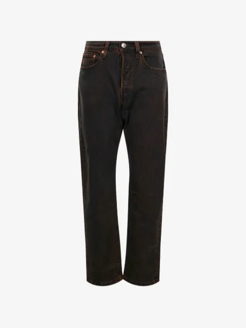 Levi's logo-patch straight-leg jeans