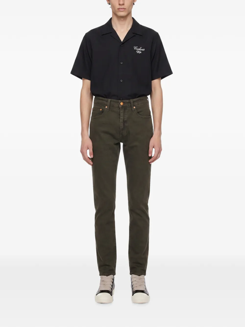 Levi's logo-patch jeans Groen