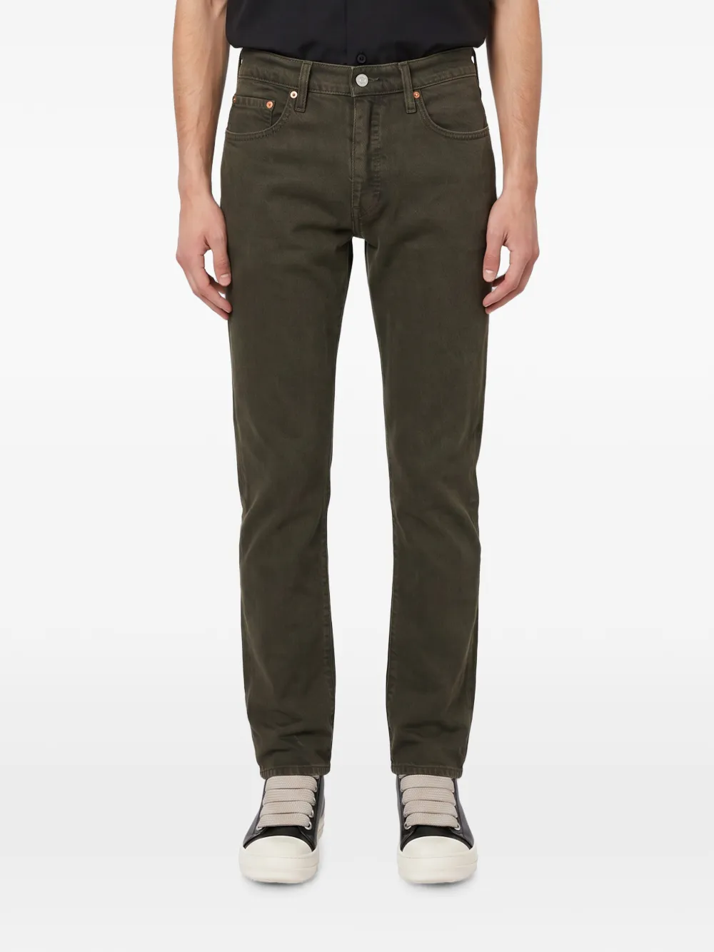 Levi's logo-patch jeans Groen
