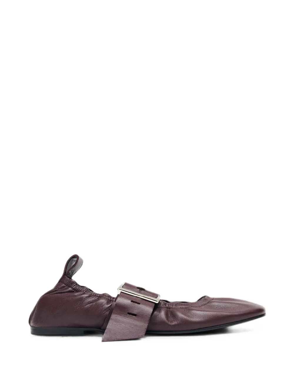 Alohas Sarea Leather Ballet Flats In Burgundy