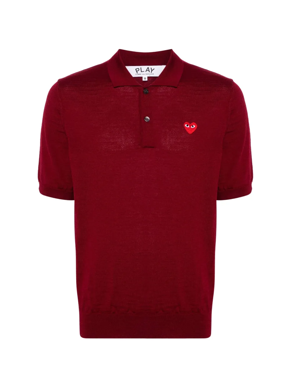 Comme Des Garçons Play Kids heart-patch polo shirt - Rosso