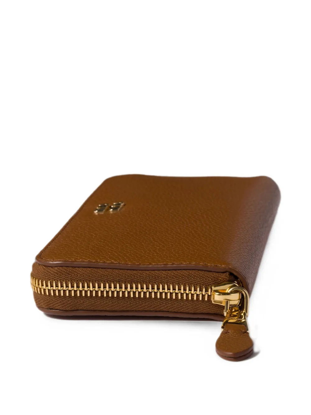 Miu Portemonnee met logo-applicatie Bruin