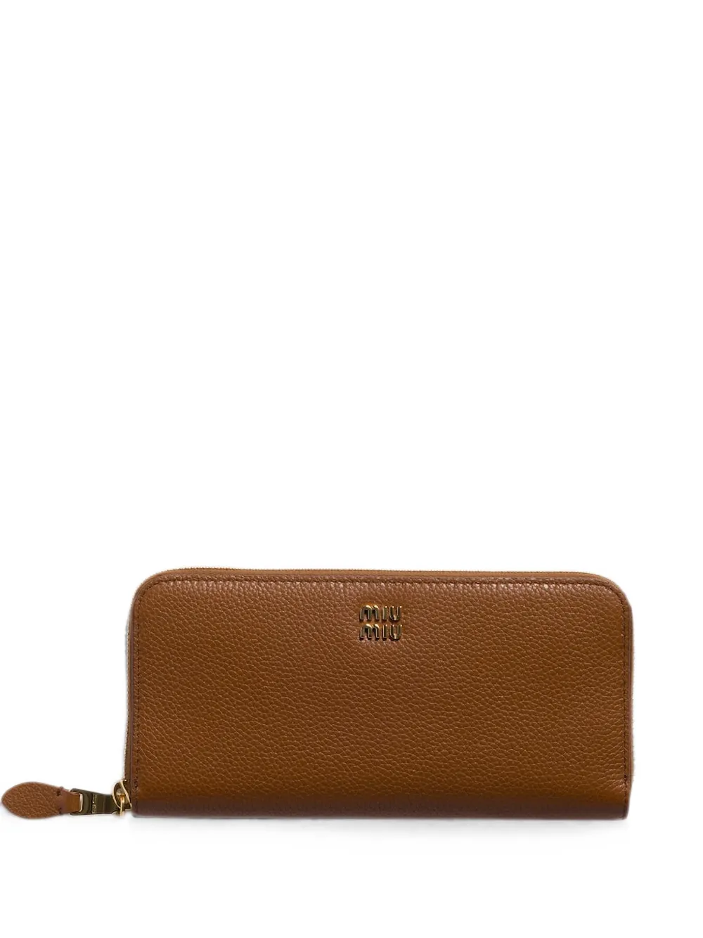 Miu Miu logo-appliqué wallet - Marrone