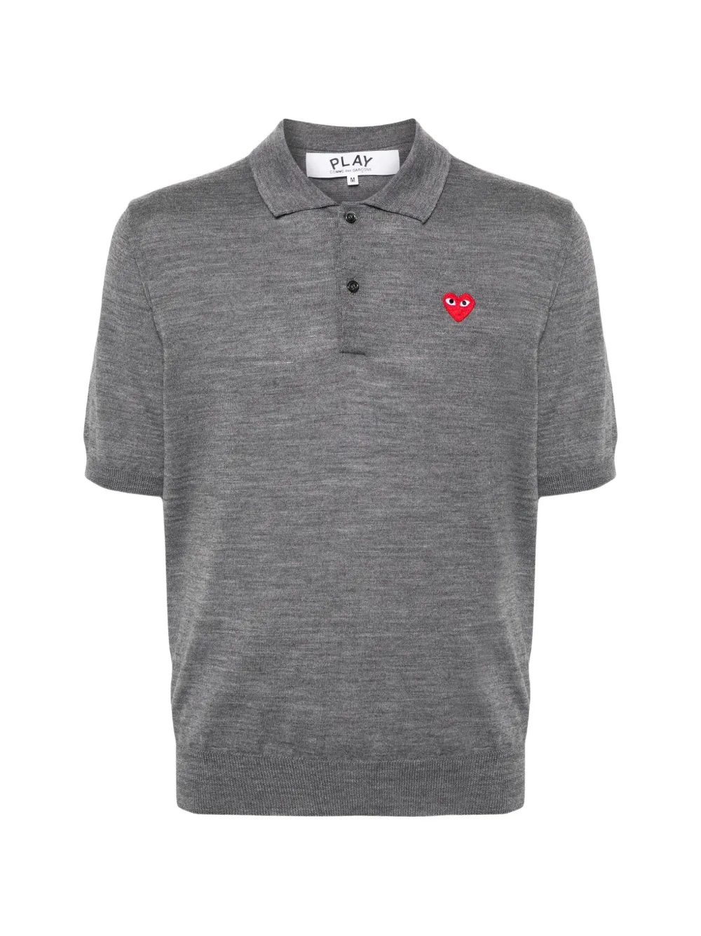 Comme Des Garçons Play Kids heart-patch polo shirt - Grigio