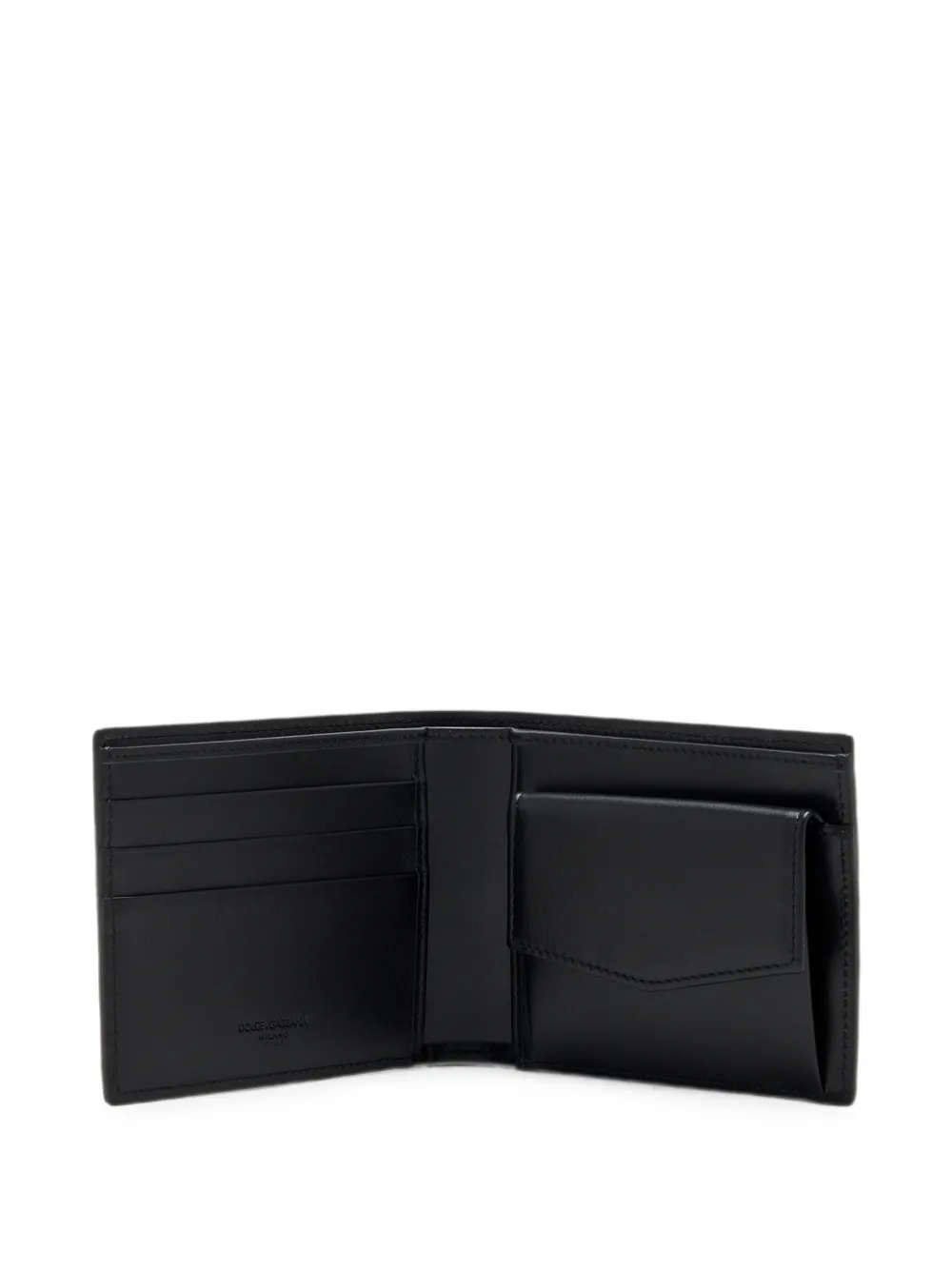 Dolce & Gabbana Leren portemonnee met DG-logo Zwart