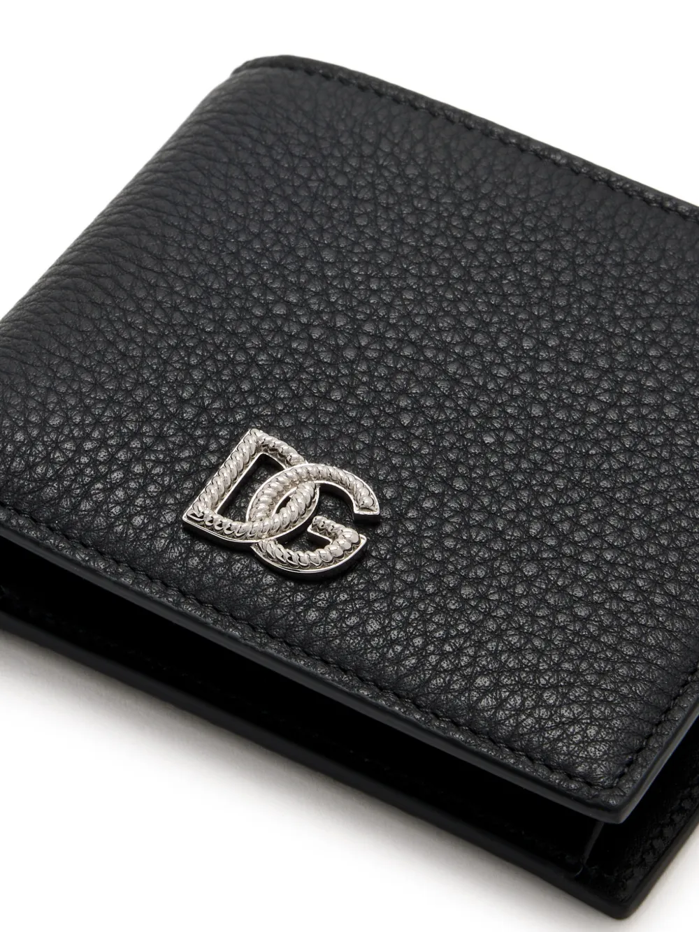 Dolce & Gabbana Leren portemonnee met DG-logo Zwart
