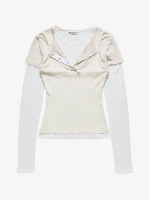 Acne Studios многослойная футболка с бантом