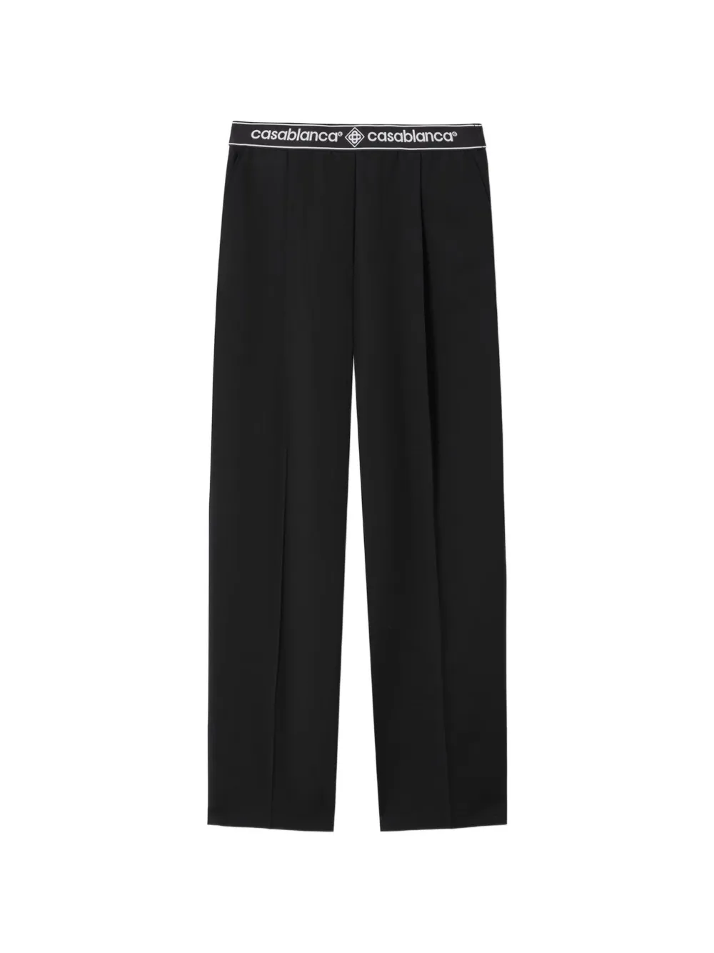 Casablanca logo-waistband tailored trousers - Black