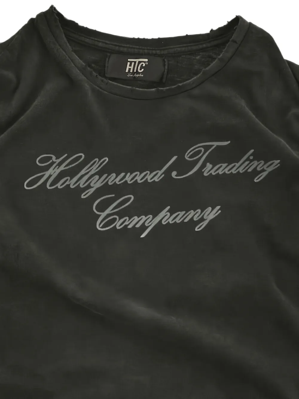 Htc Los Angeles Hollywood T.C. slim-fit T-shirt met logoprint Zwart
