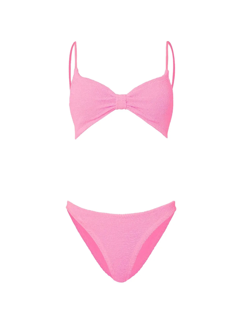 Hunza G Alicia Bikini in Knitteroptik - Rosa