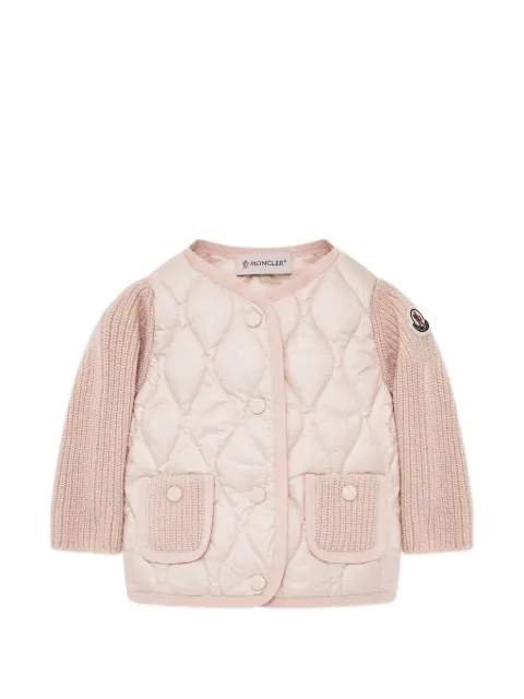 Moncler Enfant quilted knit-sleeves cardigan