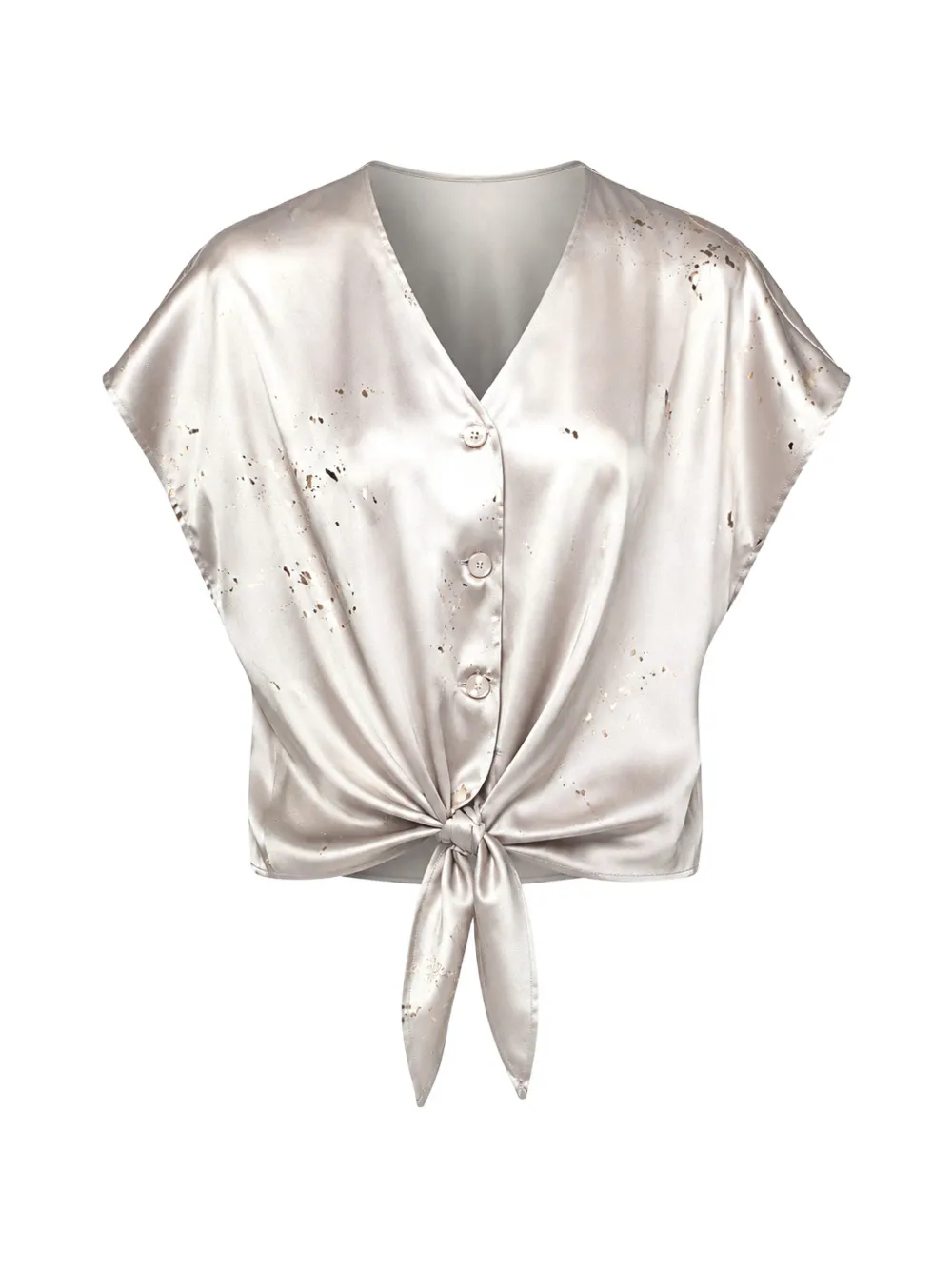 MAX ET MOI TELYAS tie-fastening shirt - Nude