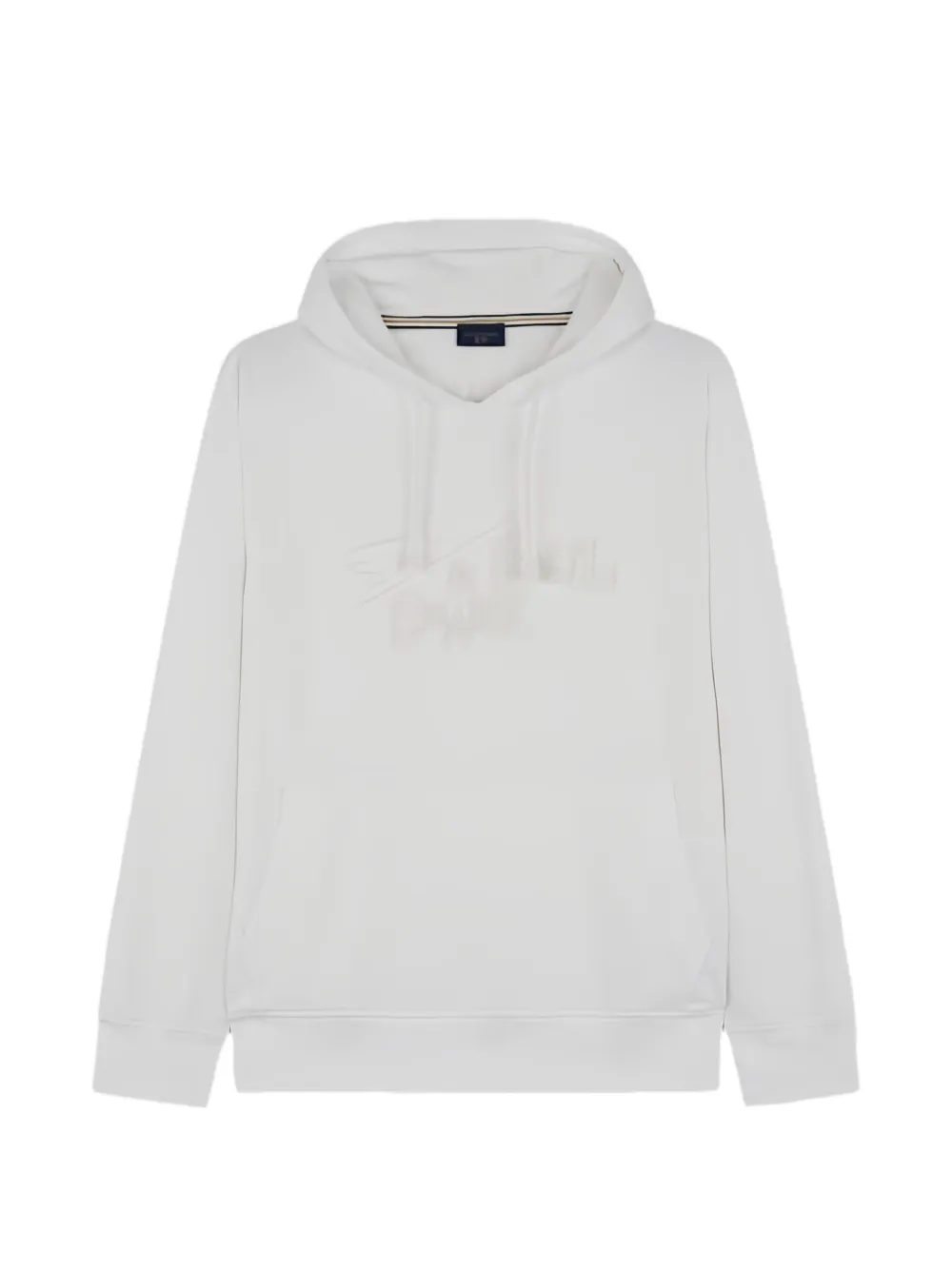 Paul & Shark logo-embroidered drawstring hoodie - White