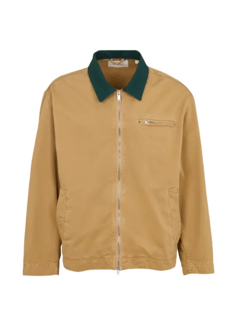 Les Deux contrast-collar zip-up jacket