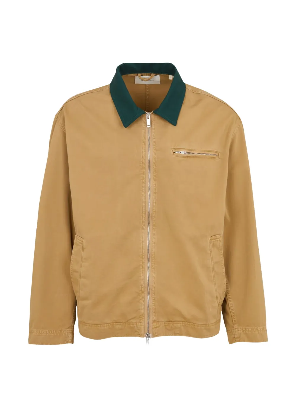 Les Deux Jack met contrasterende kraag en rits Beige