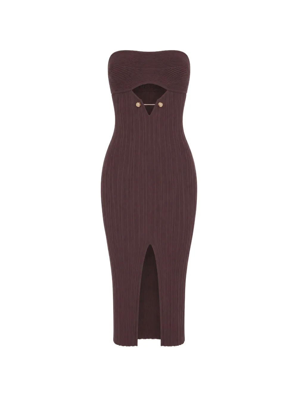 Cult Gaia CHRISTY cut-out midi dress - Marrone