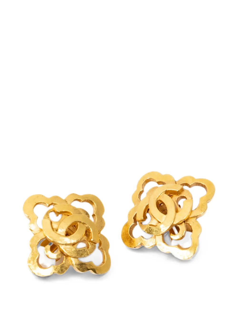 CHANEL Pre-Owned 1997 clip-on earrings - Gold