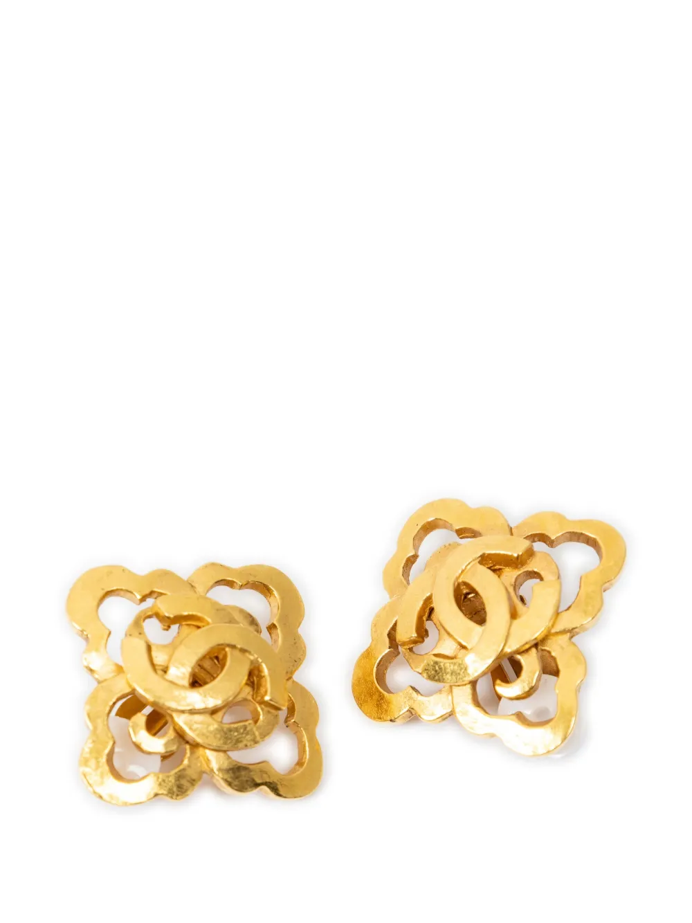 CHANEL Pre-Owned 1997 clip-on earrings - Oro