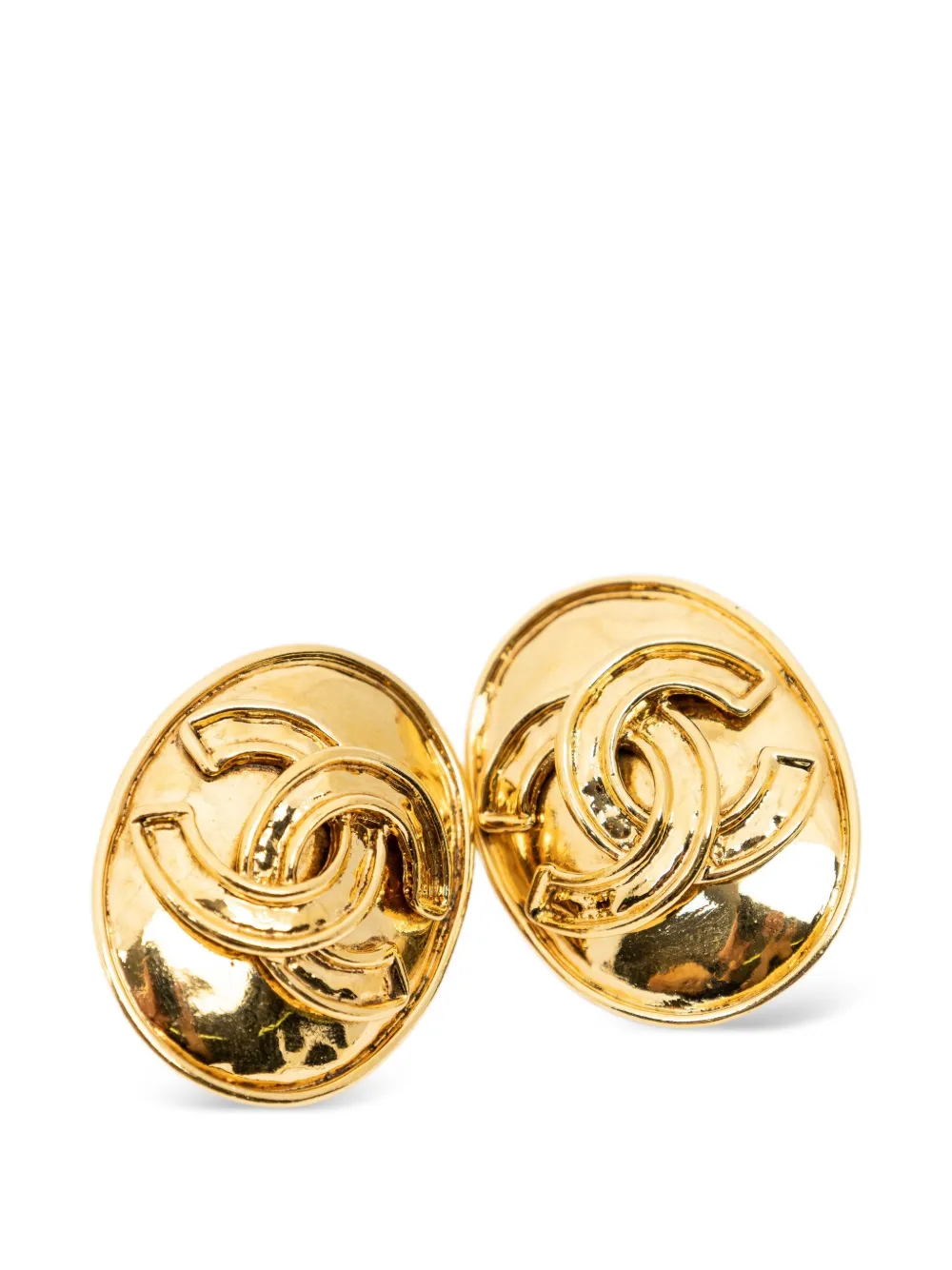 CHANEL Pre-Owned 1994 oval earrings - Oro