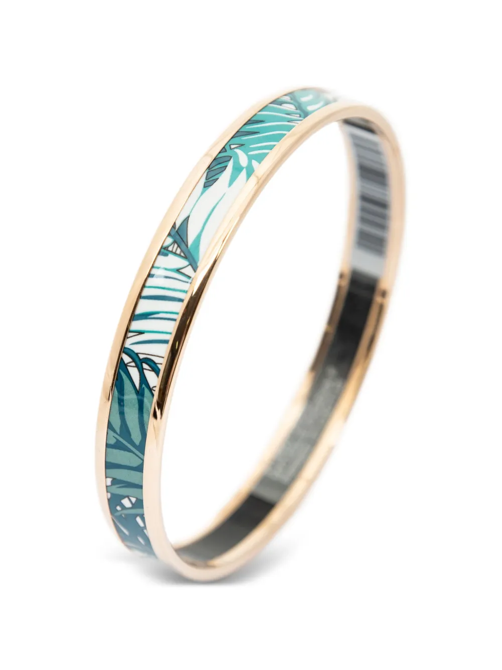 Hermès Pre-Owned leaf-print bangle - Gold