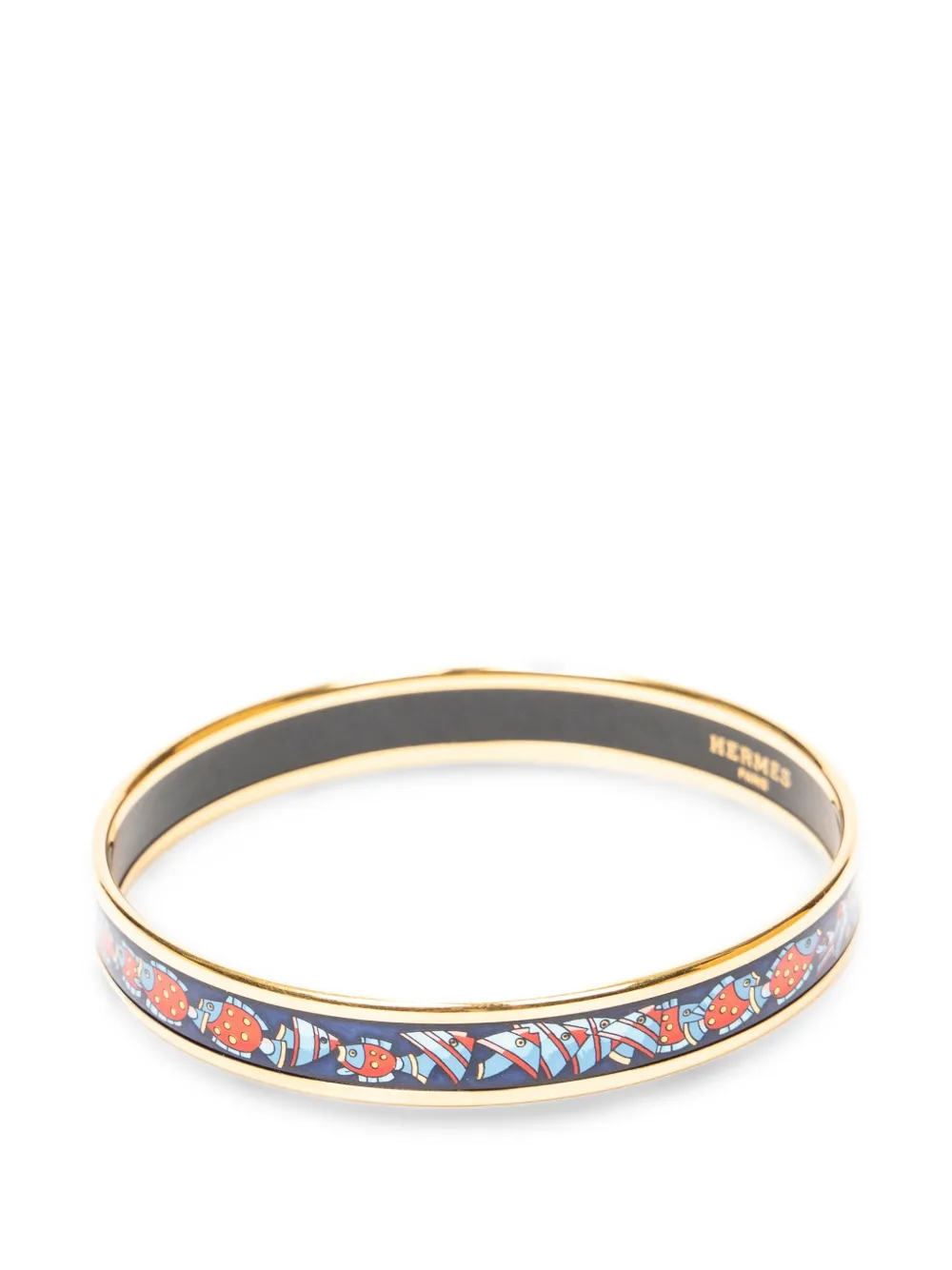 Hermès Pre-Owned fish-print bangle - Gold