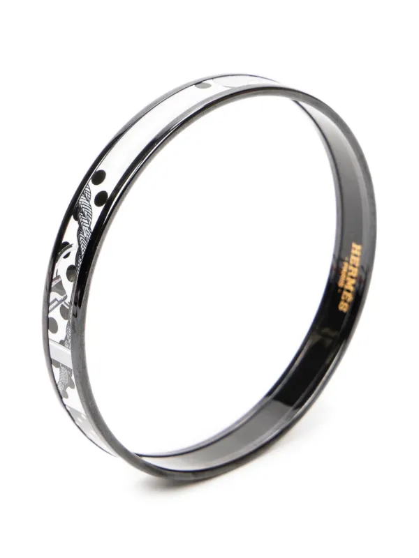 Hermès Pre-owned Logo-detail Bracelet in Black