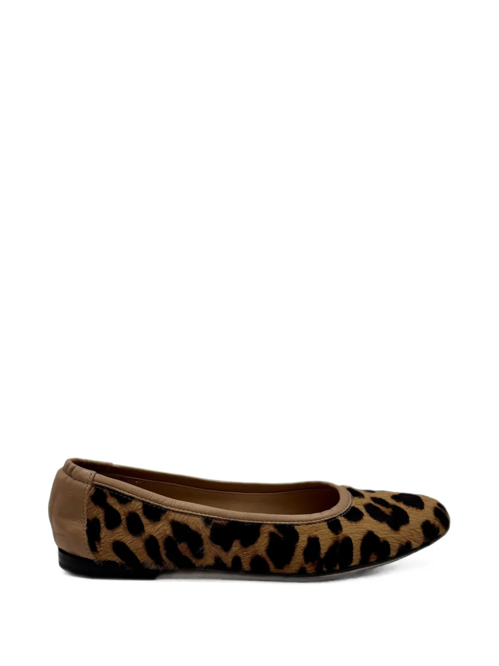 Pomme D'or Leopard-print Ballet Flats In Brown