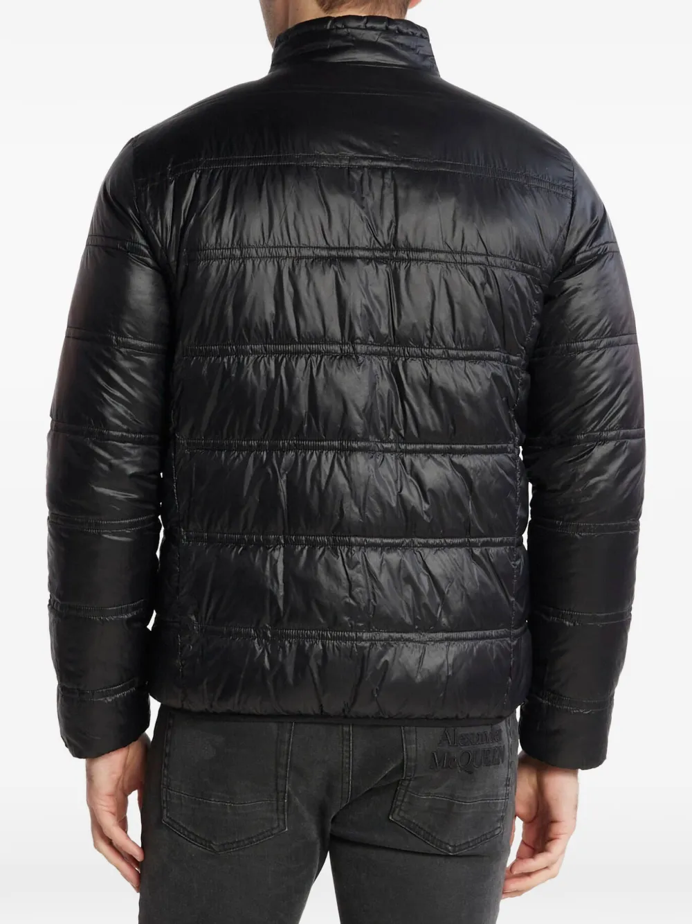 Karl Lagerfeld Ikonik Karl gewatteerd jack Zwart