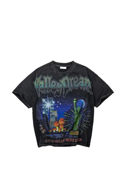 Vale graphic-print distressed T-shirt
