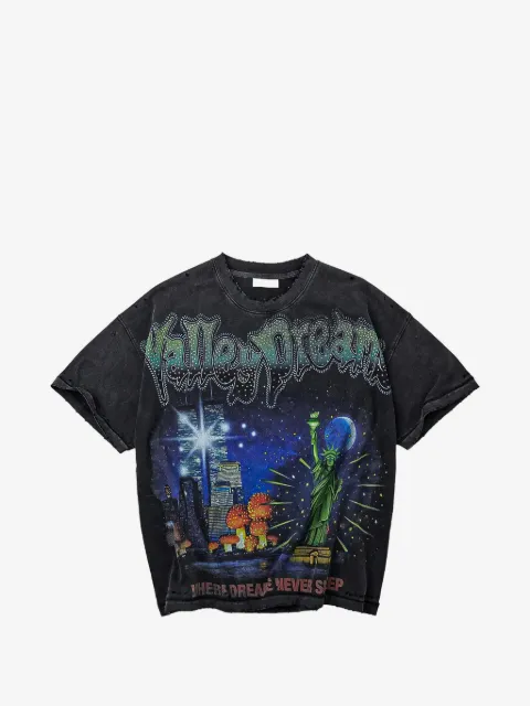 Vale graphic-print distressed T-shirt