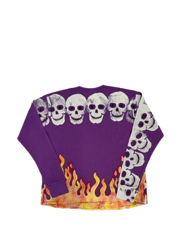 SATOSHI NAKAMOTO Lost Boy skull-print Sweatshirt | Purple | FARFETCH