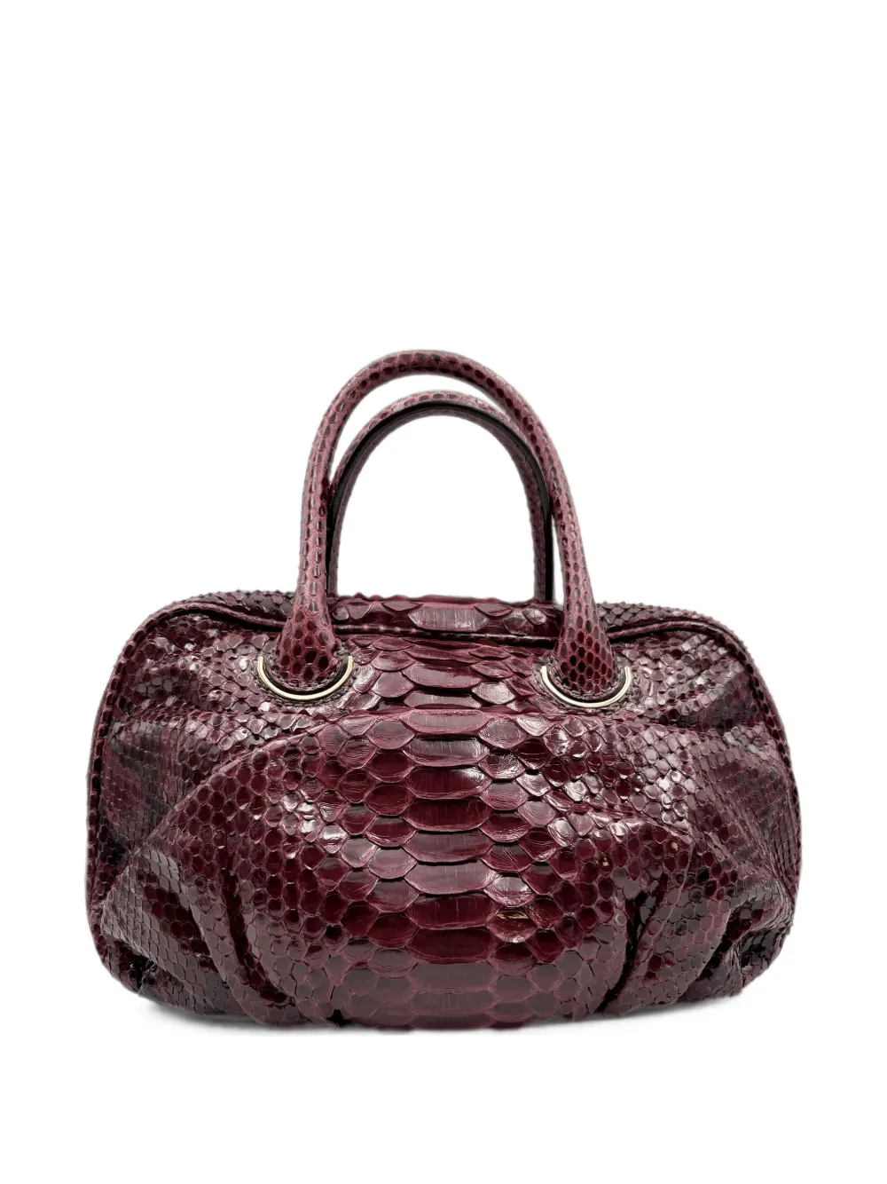 Zagliani Marie Luce python tote bag - Rosso