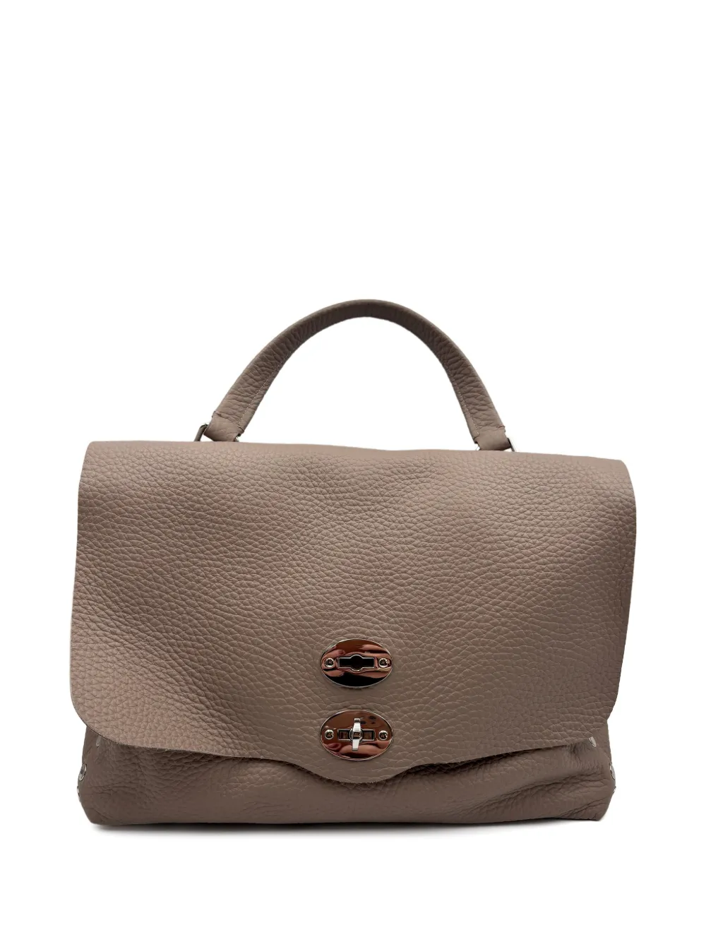 Zanellato Borsa tote Postina Centauro media in pelle con borchie - Marrone