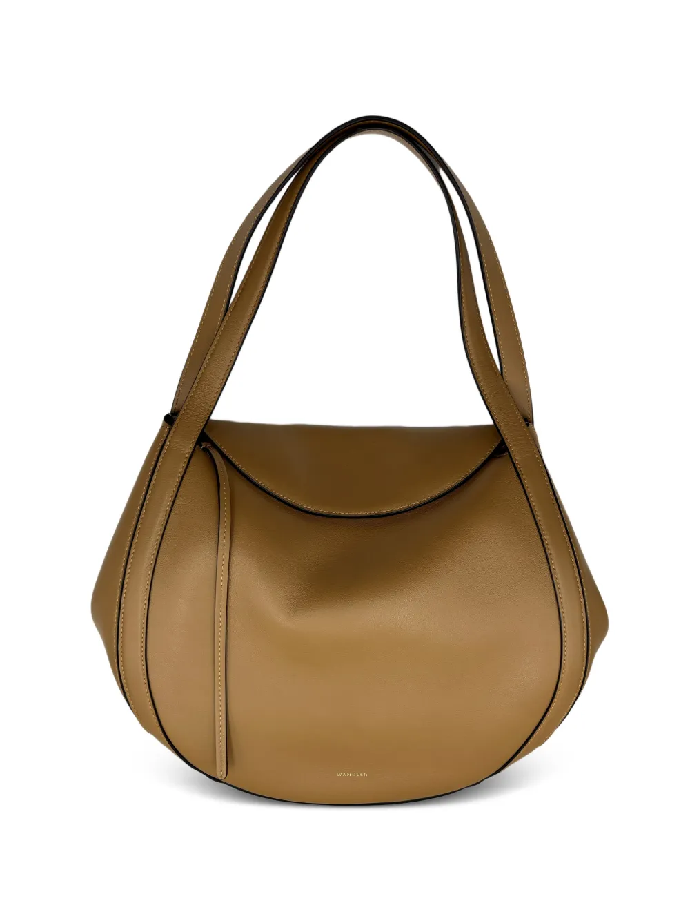 Wandler Lin leather shoulder bag - Braun