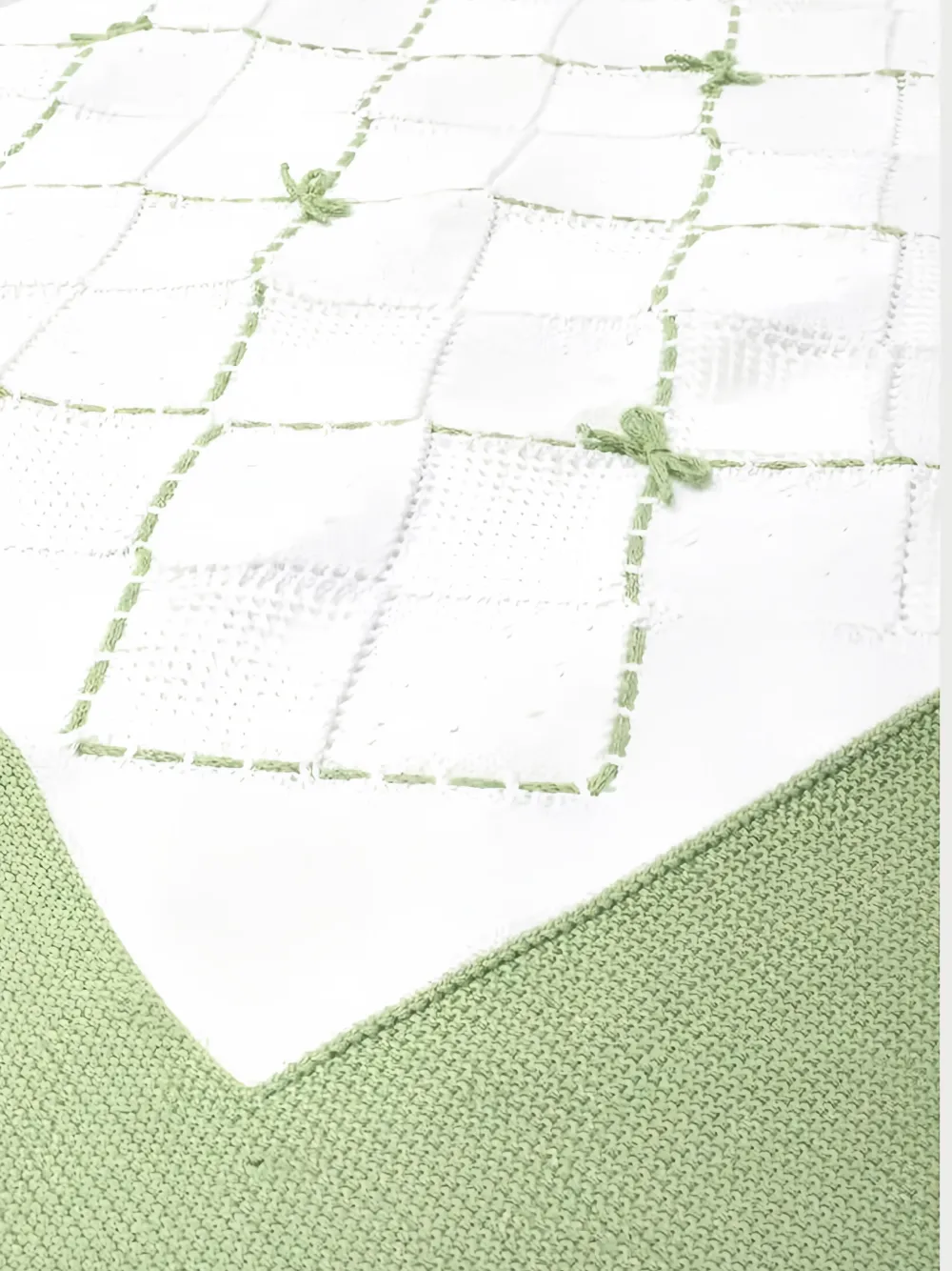 Colorichiari Gebreide sjaal met strikdetail Groen